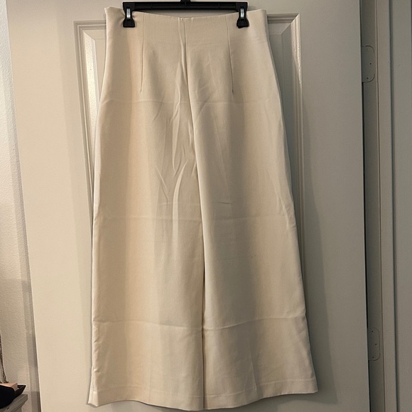Zara Cream Wide-Leg Trousers - Picture 4 of 6